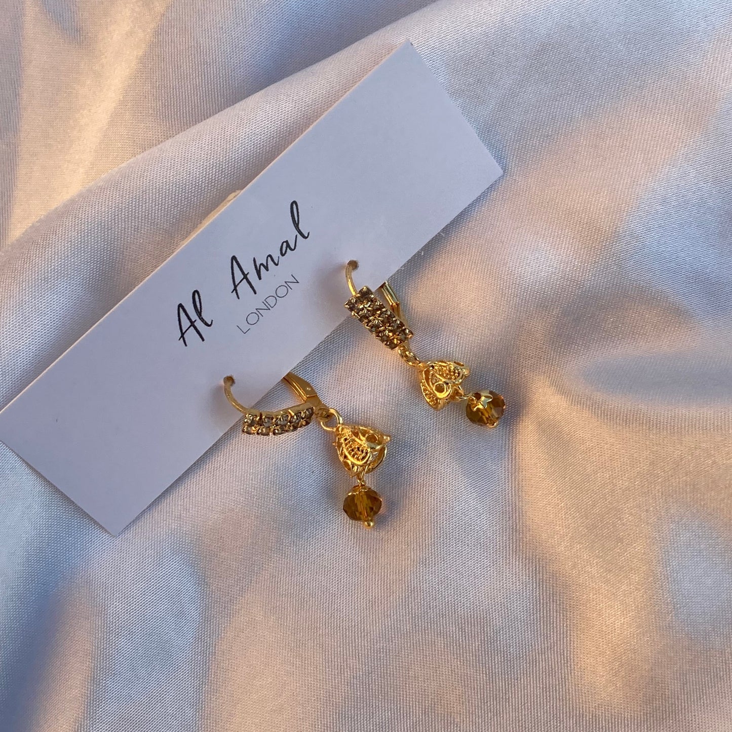 HUDA mini Jhumka with crystal drop