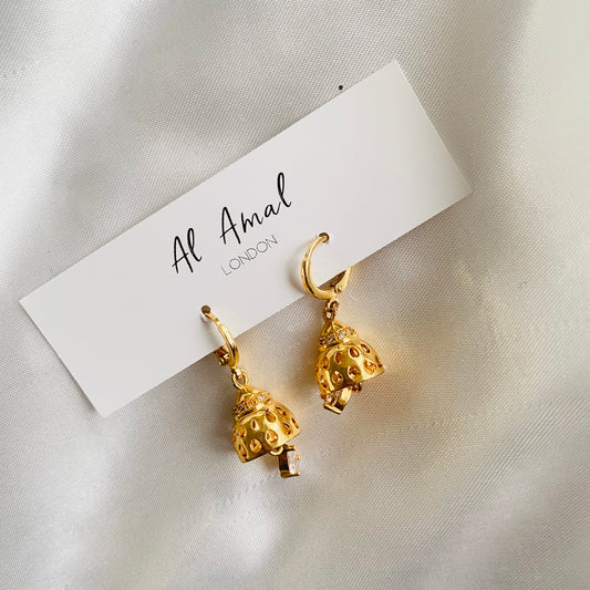 ALIA Huggie mini Jhumka with Crystal drop