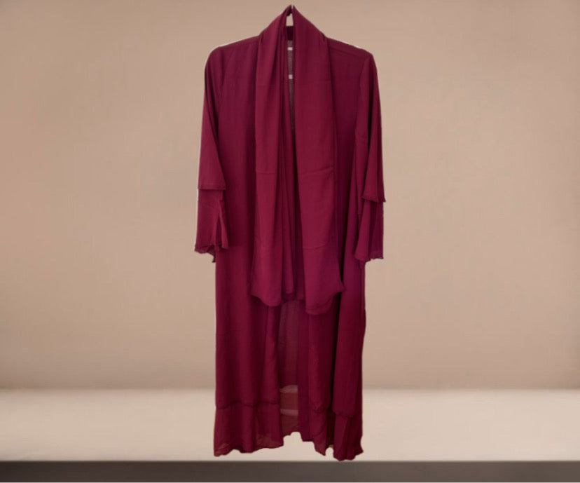 Burgundy Abaya