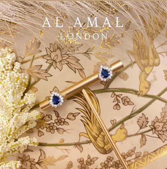 SAPPHIRE PURE SILVER MINI STUDS